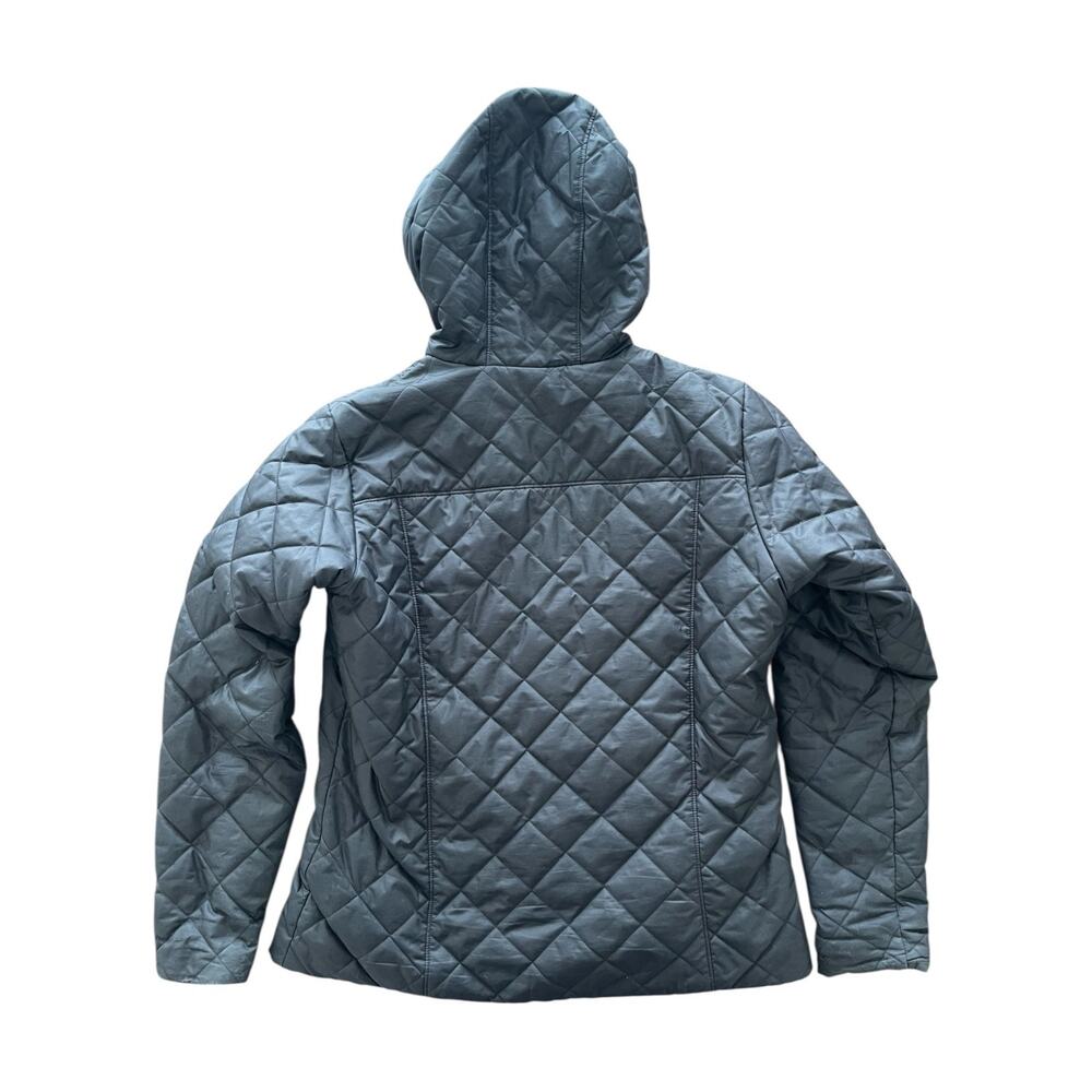 Columbia Copper Crest Hooded Jacket Cozy Quilted Sherpa Lined Black Womens Sz L - Picture 2 of 12